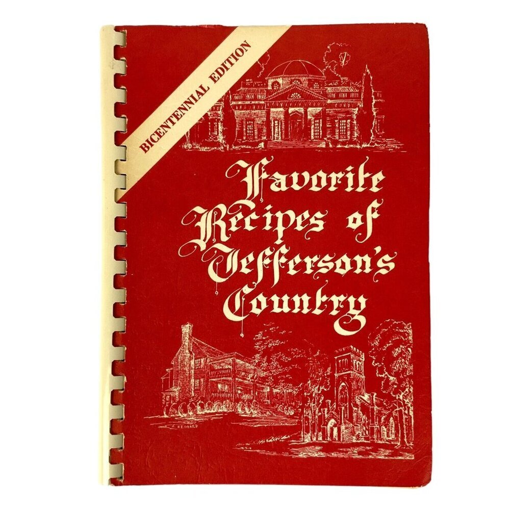 Favorite Recipes Of Jeffersons Country Cook Book 1975 Grace Episcopal Church Va